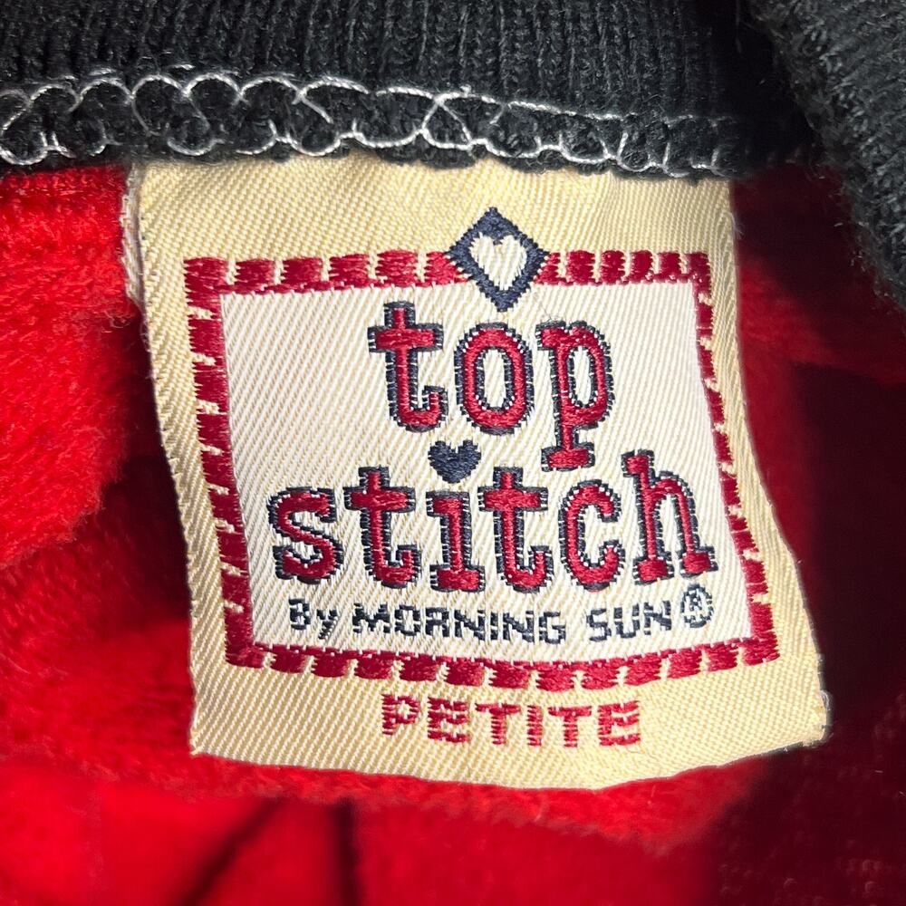 Vintage 90s Cats Kittens Patchwork Sweatshirt Red… - image 3